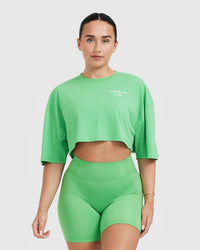 Classic Lifters Graphic Relaxed Crop Lightweight T-Shirt | Jade