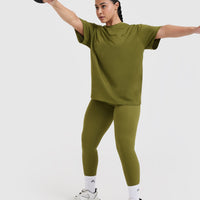 Classic Oversized Lightweight T-Shirt | Olive Green