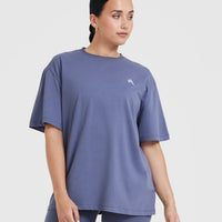 Classic Oversized Lightweight T-Shirt | Washed Slate Blue
