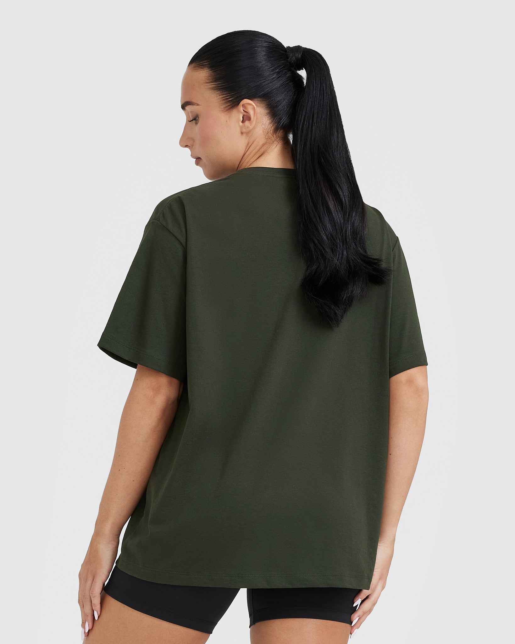 Oversized olive green t sales shirt