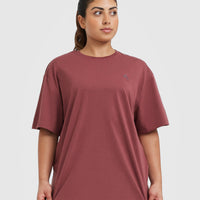 Classic Oversized Lightweight T-Shirt | Berry