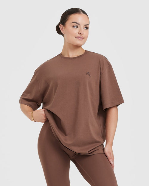 Oner Modal Classic Oversized Lightweight T-Shirt | Chestnut