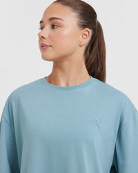Classic Oversized Lightweight T-Shirt | Steel Blue
