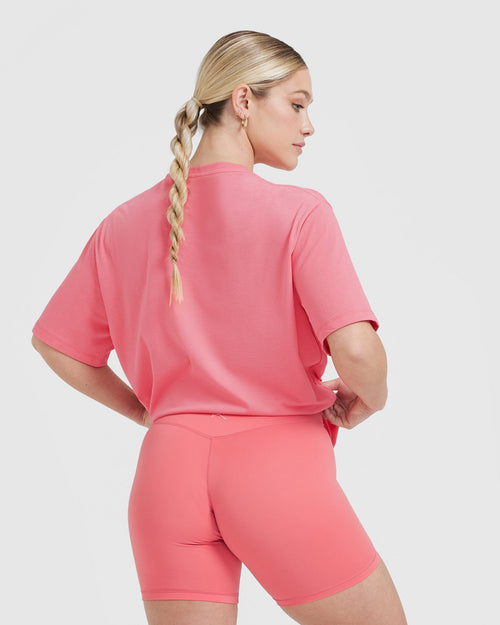 Classic Oversized Lightweight T-Shirt | Washed Amplify Pink