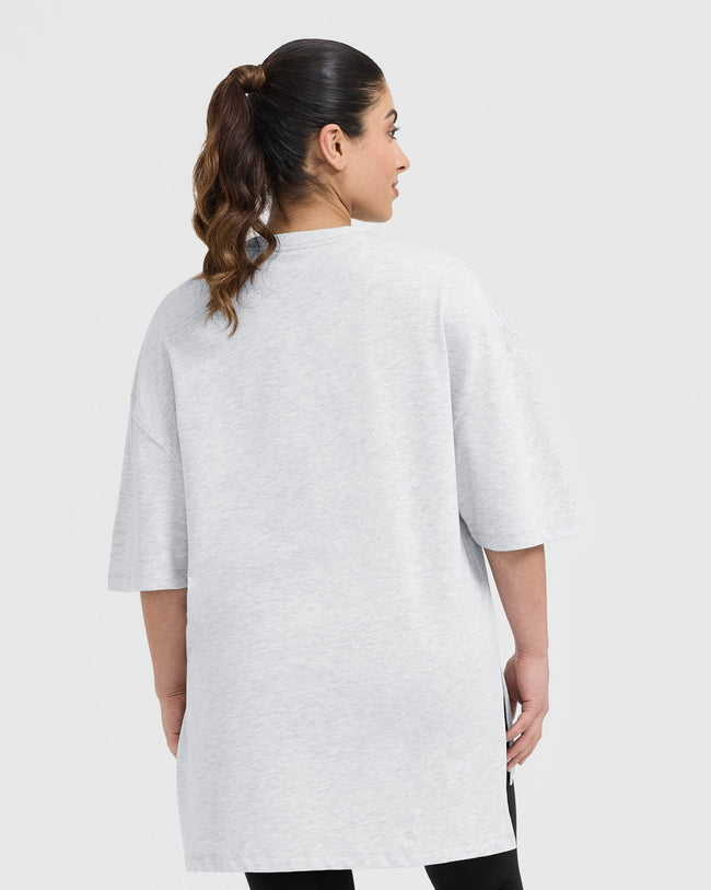 Grey longline t shirt new arrivals