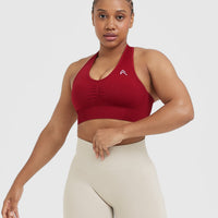 Classic Seamless 2.0 V Neck Bralette | Red Wine Marl
