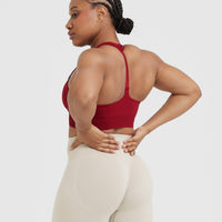 Classic Seamless 2.0 V Neck Bralette | Red Wine Marl