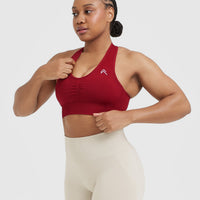 Classic Seamless 2.0 V Neck Bralette | Red Wine Marl