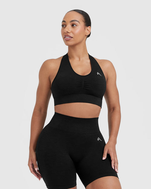 Oner Modal Classic Seamless 2.0 V-Neck Bralette | Black Marl
