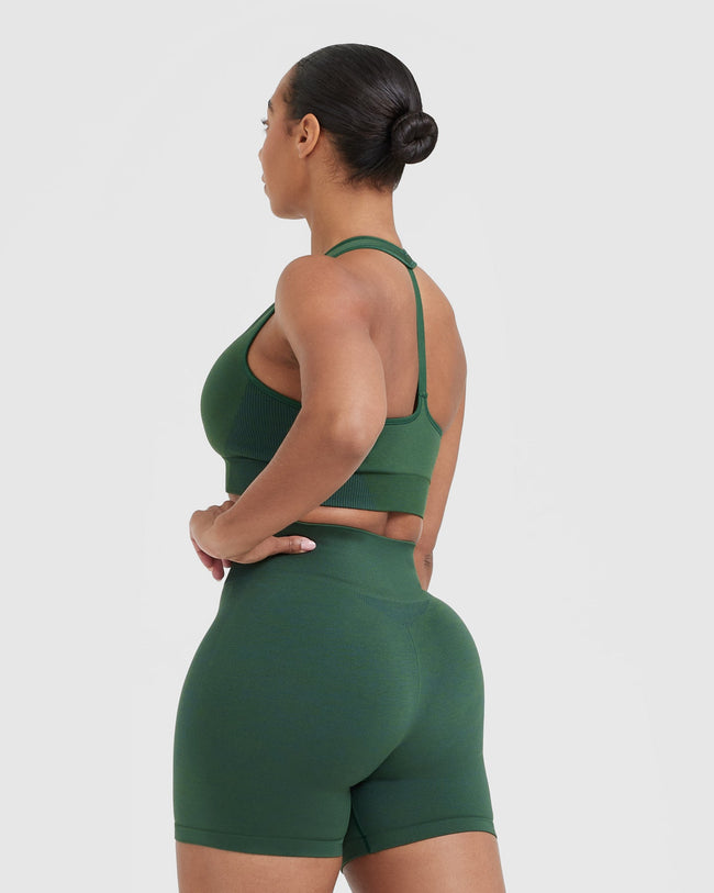 Classic Seamless 2.0 V Neck Bralette | Evergreen Marl