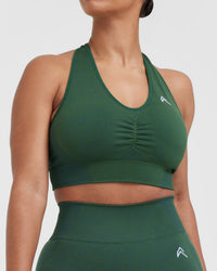 Classic Seamless 2.0 V Neck Bralette | Evergreen Marl