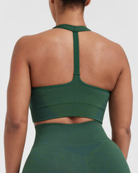 Classic Seamless 2.0 V Neck Bralette | Evergreen Marl