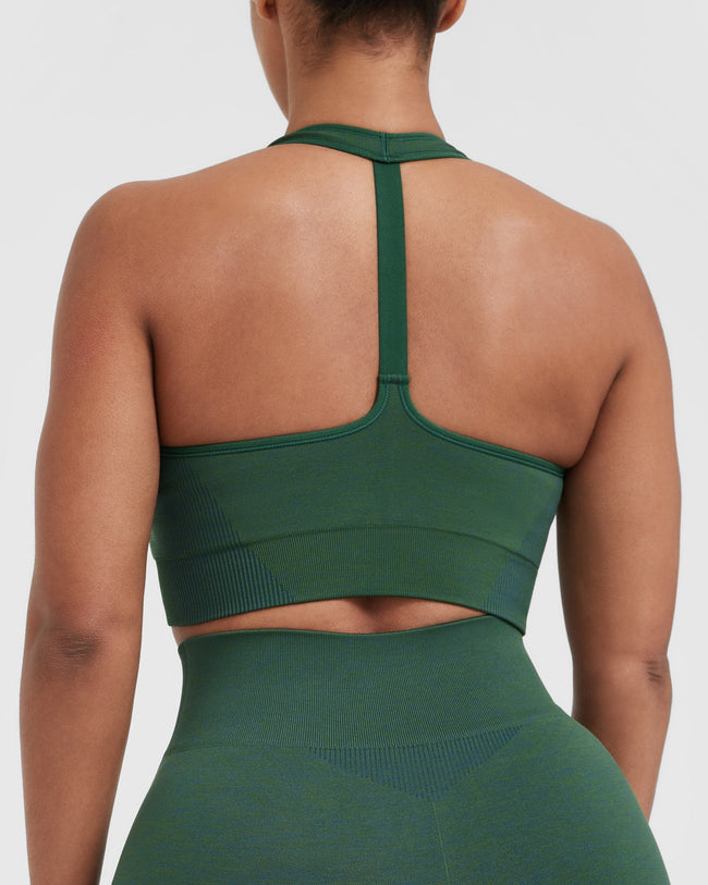 Classic Seamless 2.0 V Neck Bralette | Evergreen Marl