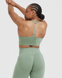 Classic Seamless 2.0 V Neck Bralette | Sage Marl