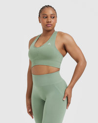 Classic Seamless 2.0 V Neck Bralette | Sage Marl