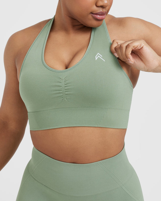 Classic Seamless 2.0 V Neck Bralette | Sage Marl