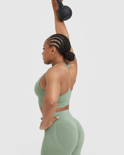 Classic Seamless 2.0 V Neck Bralette | Sage Marl