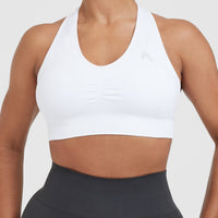 Classic Seamless 2.0 V Neck Bralette | White