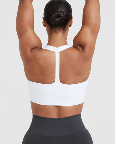 Classic Seamless 2.0 V Neck Bralette | White