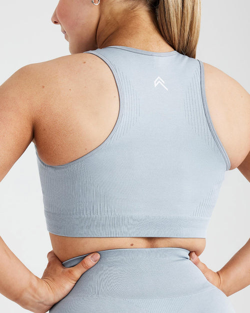 Oner Modal Classic Seamless 2.0 Crop Top | Smoke Grey Marl