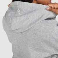 Classic Lounge Oversized Zip Through Hoodie | Silver Grey Marl