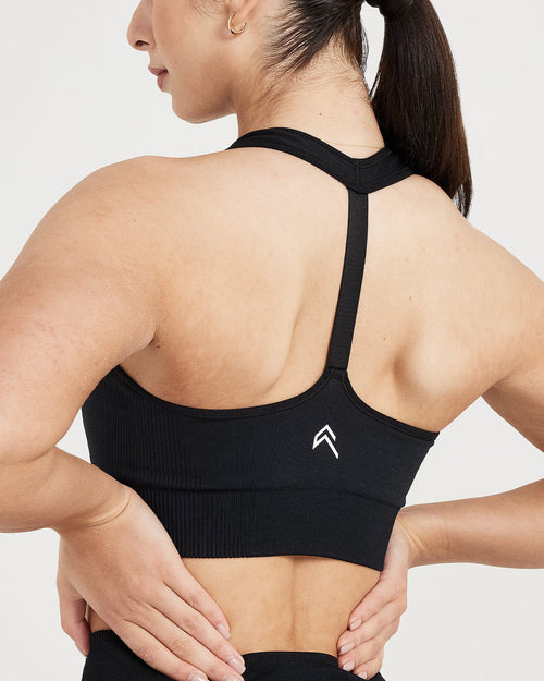 Oner Modal Classic Seamless 2.0 V-Neck Bralette | Black Marl