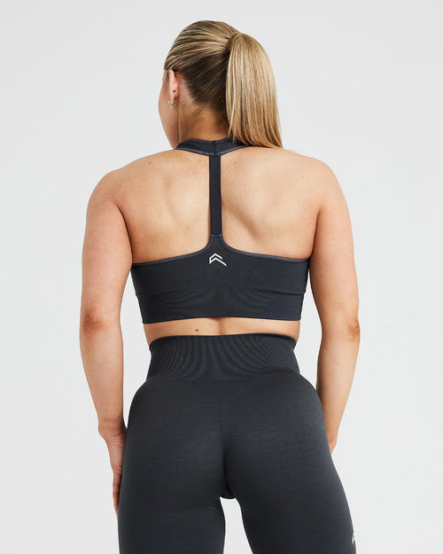 Oner Modal Classic Seamless 2.0 V-Neck Bralette | Coal Marl