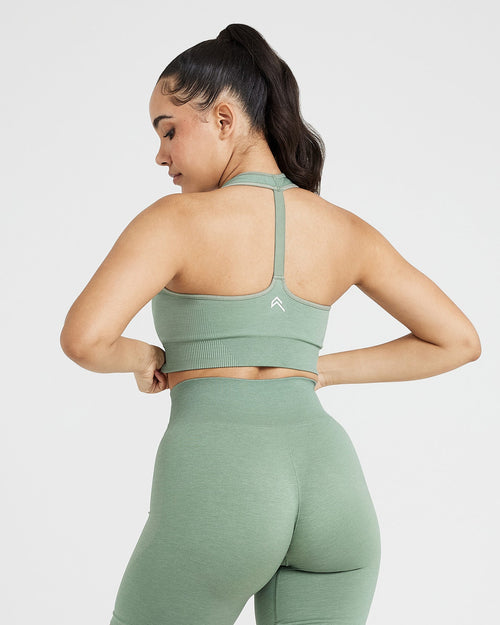 Oner Modal Classic Seamless 2.0 V-Neck Bralette | Sage Marl