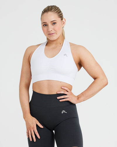 Classic Seamless 2.0 V Neck Bralette | White