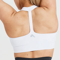 Classic Seamless 2.0 V Neck Bralette | White