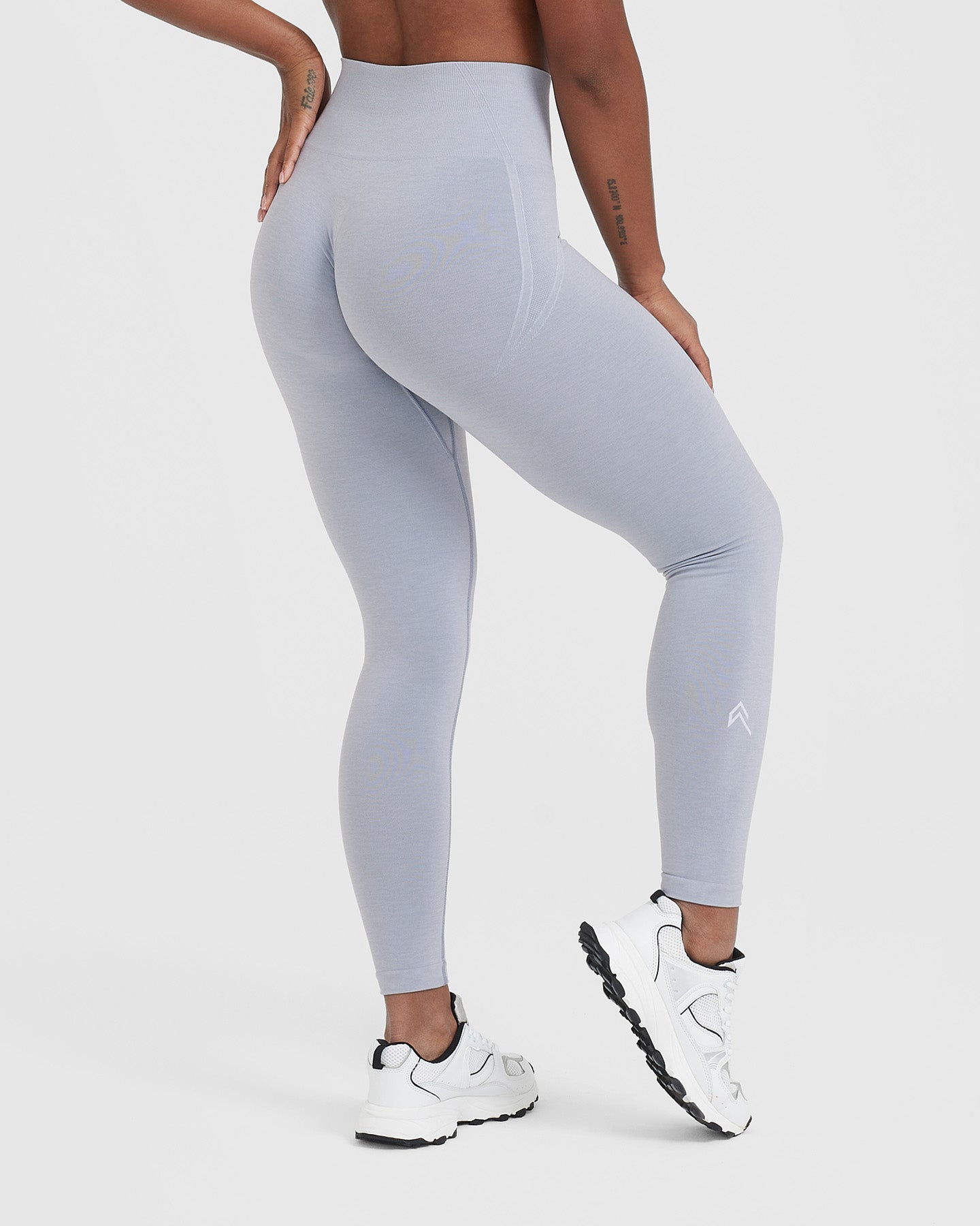 GYMSHARK ENERGY SEAMLESS Leggings small Grey High Waisted Perforated $26.00  - PicClick