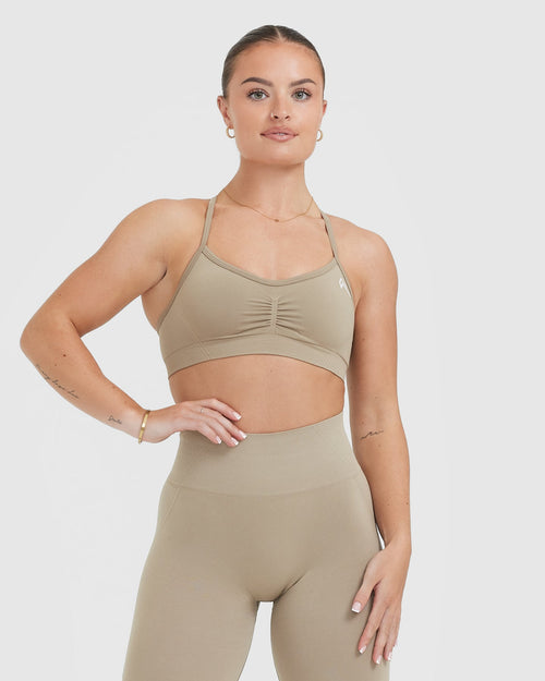 Oner Modal Effortless Strappy Bralette | Washed Sandstone