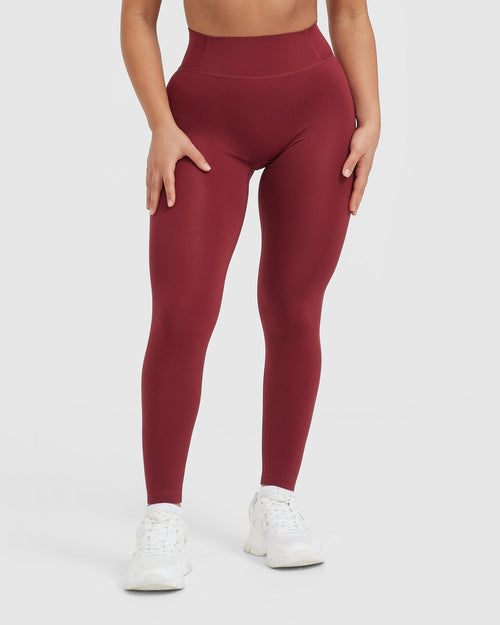 Oner Modal Timeless High Waisted Leggings | Burnt Cherry