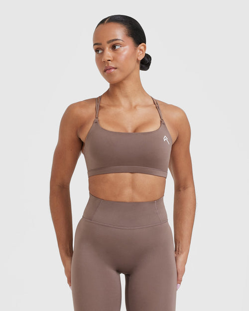 Oner Modal Everyday Cross Over Bralette | Cool Brown