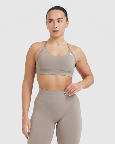 Our EVERYDAY SPORTS BRA (body fit) in MINKY with removable bra
