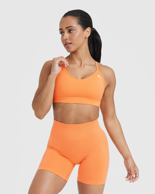 Orange Sports Bra - Removable Bra Pads