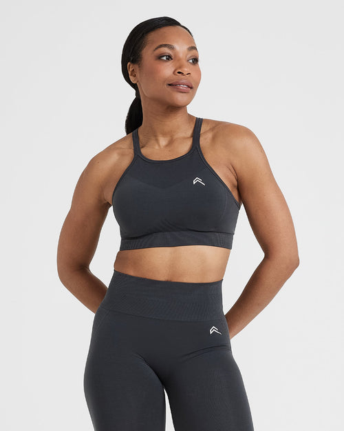 Oner Modal Effortless Seamless High Neck Bralette | Coal