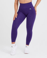 EffortlessLift™ Seamless Leggings with White Logo | Amethyst