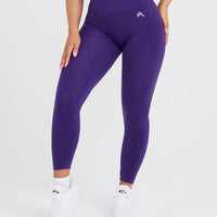 EffortlessLift™ Seamless Leggings with White Logo | Amethyst