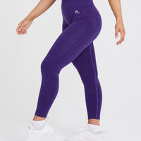 EffortlessLift™ Seamless Leggings with White Logo | Amethyst