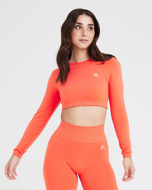Oner Modal Effortless Seamless Long Sleeve Crop Top | Peach Blossom