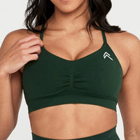 EffortlessLift™ Micro Bralette with White Logo | Evergreen