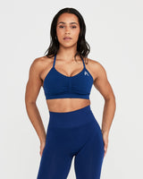 EffortlessLift™ Micro Bralette with White Logo | Midnight