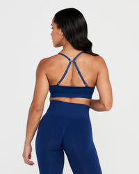 EffortlessLift™ Micro Bralette with White Logo | Midnight