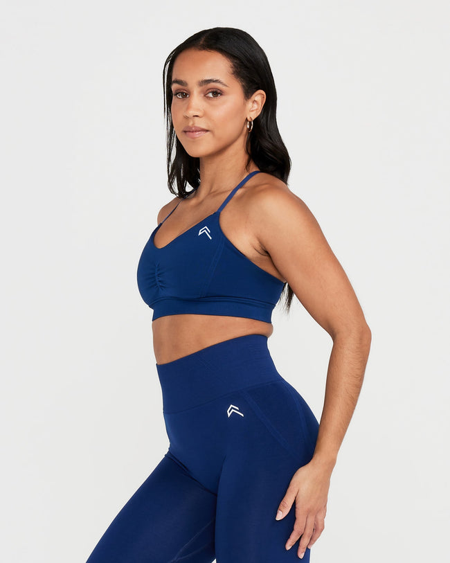 EffortlessLift™ Micro Bralette with White Logo | Midnight