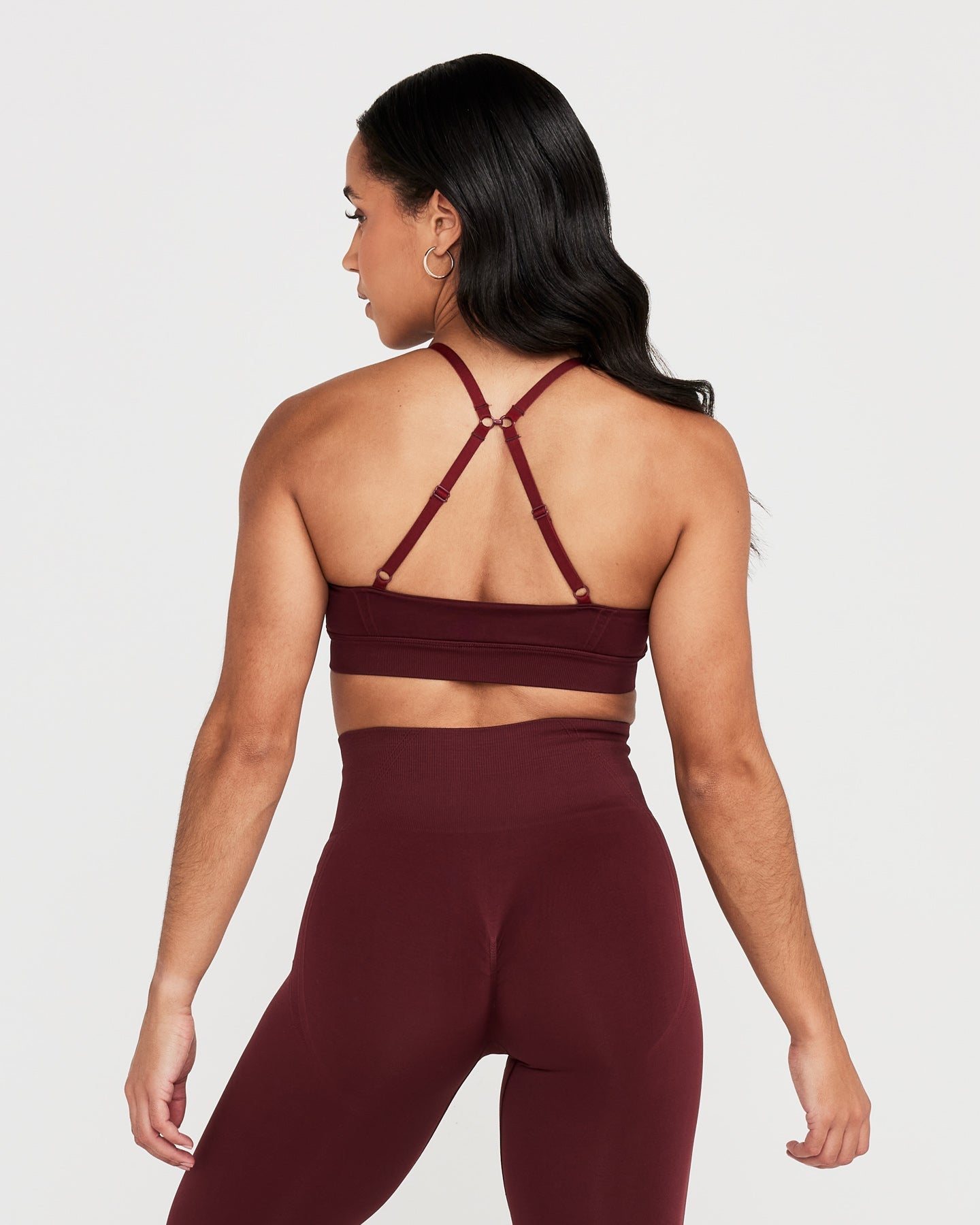 EffortlessLift™ Micro Bralette with White Logo | Rosewood