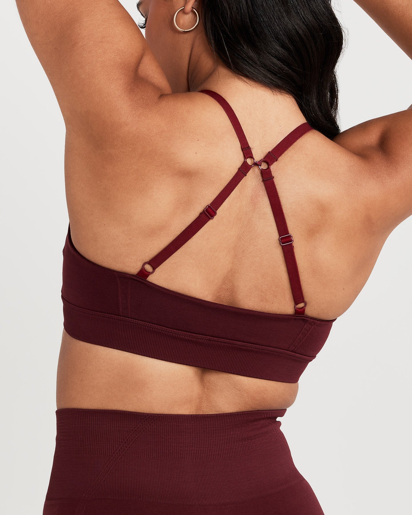 EffortlessLift™ Micro Bralette with White Logo | Rosewood