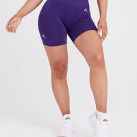 EffortlessLift™ Seamless Shorts with White Logo | Amethyst