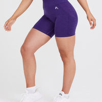 EffortlessLift™ Seamless Shorts with White Logo | Amethyst