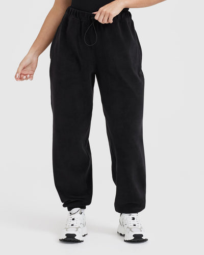 Fleece Oversized Jogger Black
